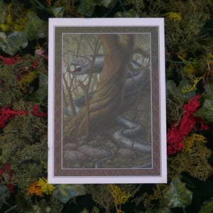 Impresión A5 de Dragon Artwork - Firmada por el artista. Ilustración inspirada en el Dragón de Andreswald - Tarjeta artística firmada e impresa de alta calidad.