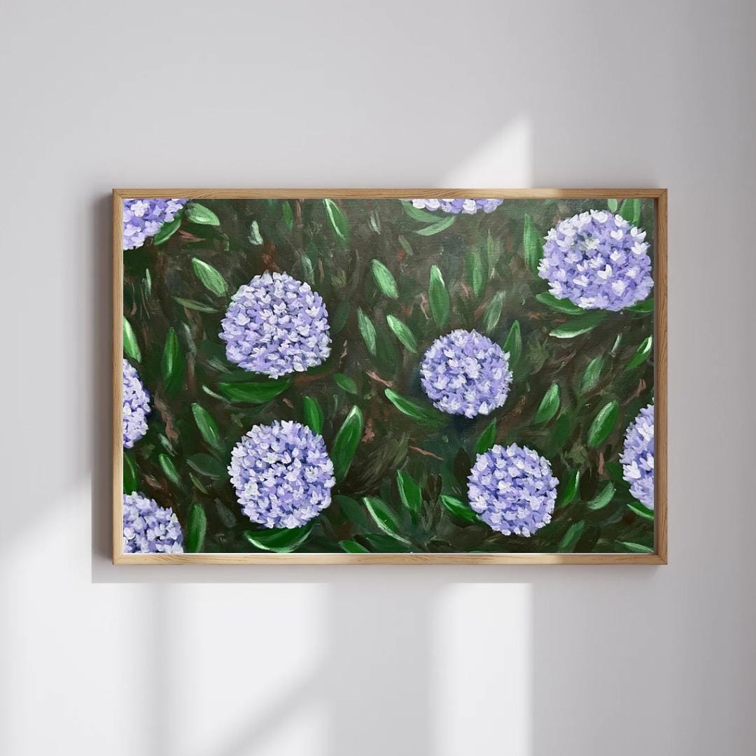 Hydrangea Garden – Digital Print of Original Floral Painting - Etsy