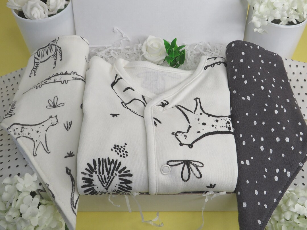 Safari Theme Baby Gift Box Safari Baby Cothes 03 Neutral Etsy