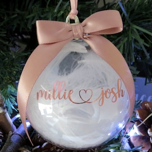 Personalised Couple's Christmas Bauble In Gift Box | Personalised Christmas Bauble | Christmas Gift Couple | Bauble With Name | Secret Santa