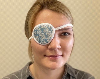 Parche ocular de algodón hecho a mano: protector ocular médico ajustable