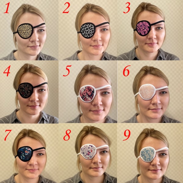 Female eye patch / Woman eye patch / Eye patch for women / Eye patch /  Medical eye patch for women / Handmade patch