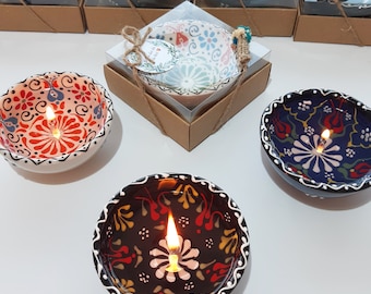 Return Gift, Return Favor for Guest, Wedding Candle Favors, wedding gift bowls with Gel Candle,Mexico Gift, Candle Wedding Favors