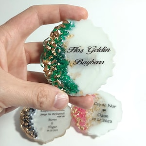 Return Gifts, Beach Favors, Epoxy Magnets, Rustic Wedding favors,  Personalized Wedding Magnet, Wedding Thank You Gift, Magnet Favors
