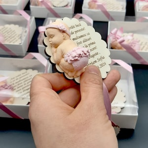 Pink Baby shower Favors,Baptism Favors, Baby Shower Favors, Party Shower for Baby shower, Scented Stone Baby Gift, New Born Baby Gifts Boy,