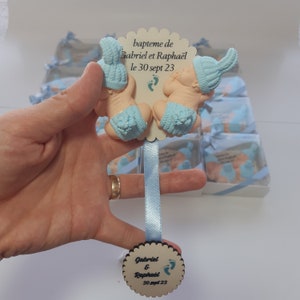 Regalo per baby shower gemelli per ospite, nuovi regali per neonati gemelli, baby shower per gemelli, regalo rosa per bambina, bomboniere per baby shower, bomboniere blu per neonati