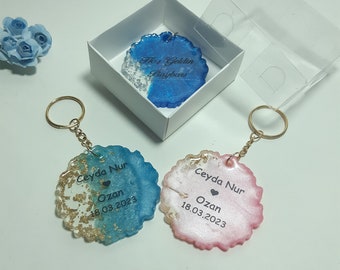 Epoxi Bridal Shower Favors, Wedding Favors for Guest, Key Chain Favors for Wedding in bulk, Wedding Favors for Guest, Epoxi KeyChain