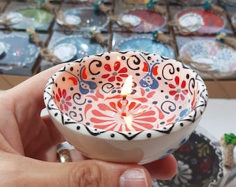 Diwali Gifts, Wedding Candle Favors, wedding gift bowls with Gel Candle,Candle Wedding Favors, diwali decor