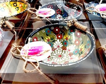 Large ceramic bowl 12 cm Mexican Wedding Favors for Guest, Wedding favors in Bulk, Party Favors for Bridal shower,Birthday Party Favor