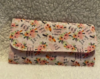 Pink Floral with Curse words wallet