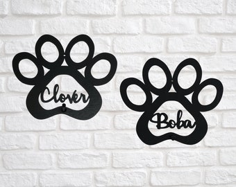 Pet Name Sign, Pet Wall Decor, Dog Name Sign, Dog Leash Holder, Hooks for Dog Leash, Farmhouse Sign