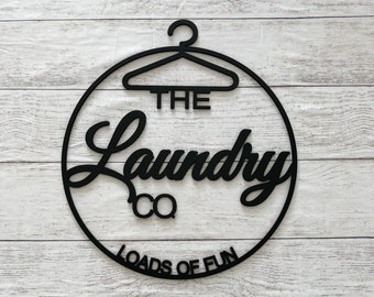 Laundry Sign, Laundry Room Sign, Wood Words, Laundry Wooden Sign, Farmhouse Decor, Laundry Cutout Sign