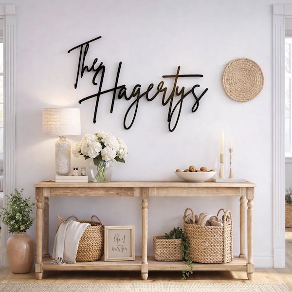 Personalized Family Last Name Sign | Custom Wooden Wedding | Home Decor