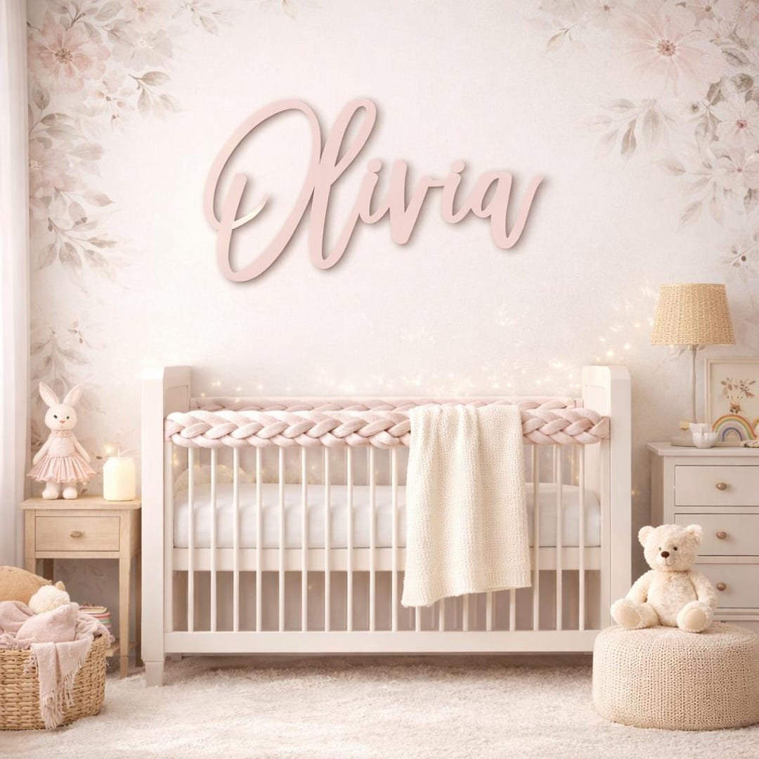 Personalized Baby Name Sign | Wooden Wall Letters | Custom Nursery ...