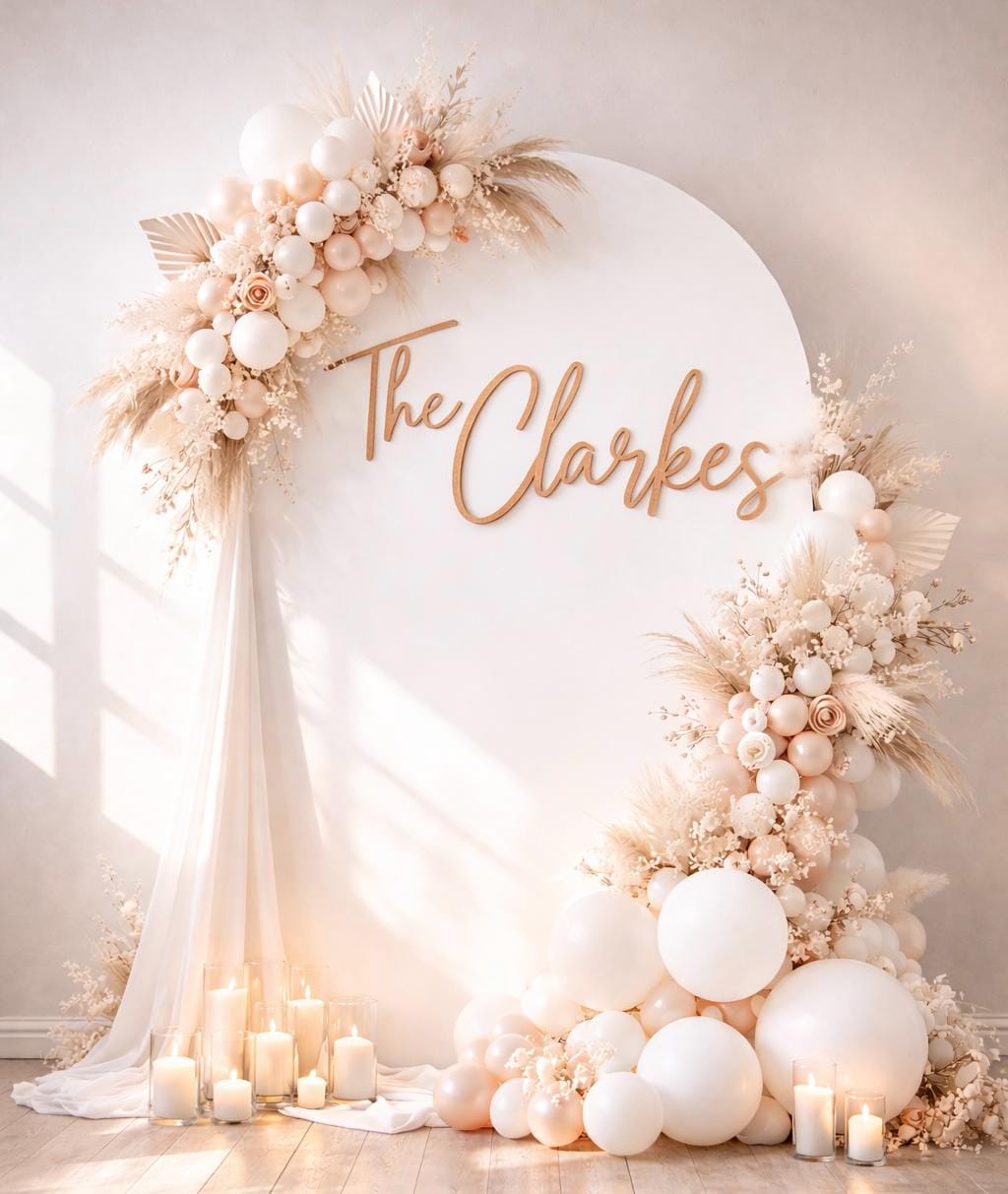 Backdrop With Name Personalized Last Name Sign | Custom Wooden Photo Backdrop | Family ...