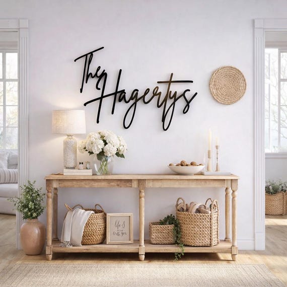 Personalized Family Last Name Sign | Custom Wooden Wedding | Home Decor