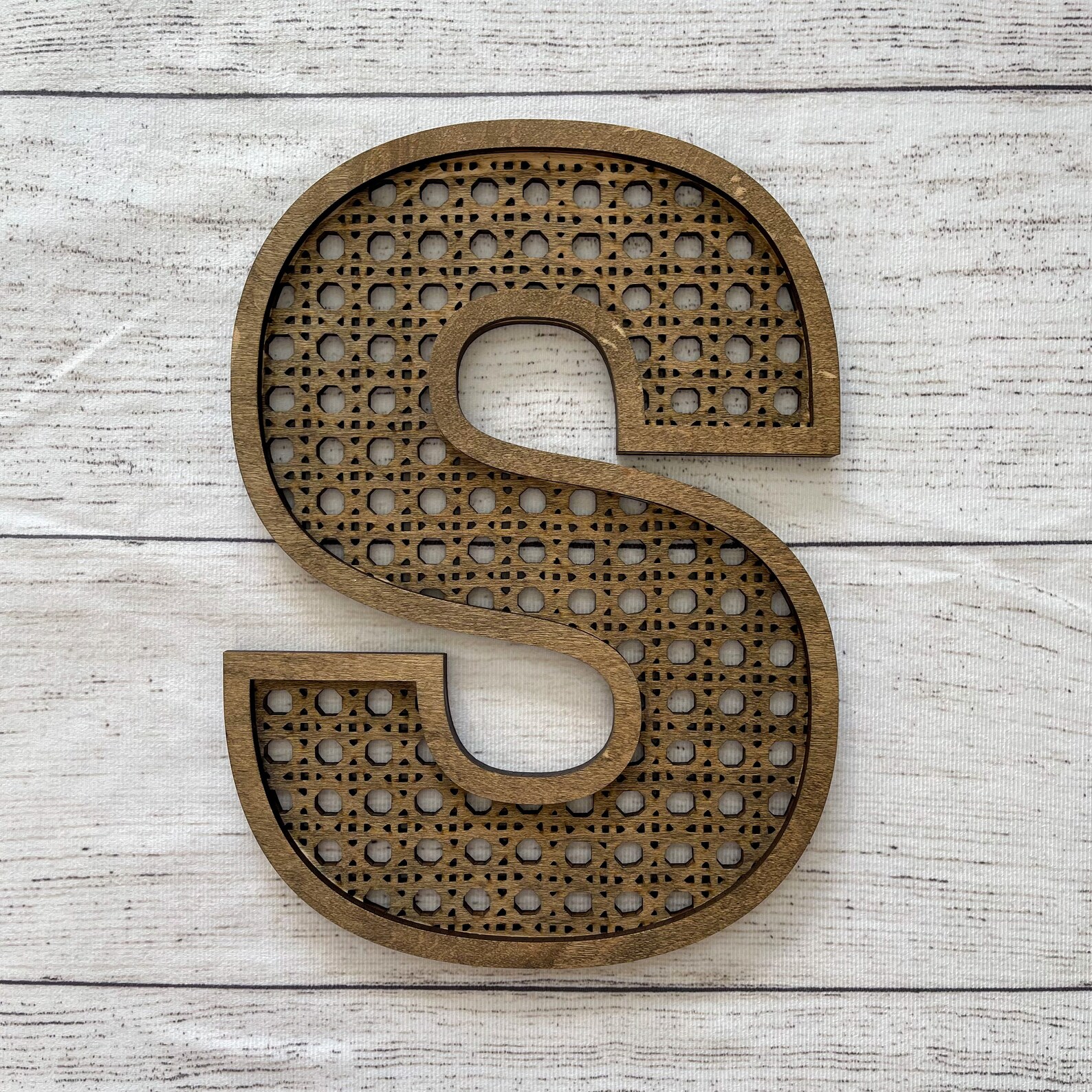 Rattan Letter, Rattan Initial, Rattan Nursery Decor, Rattan Wall Decor