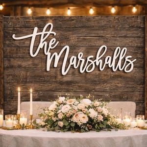 Personalized Family Last Name Sign | Custom Wooden Wedding | Home Decor ...