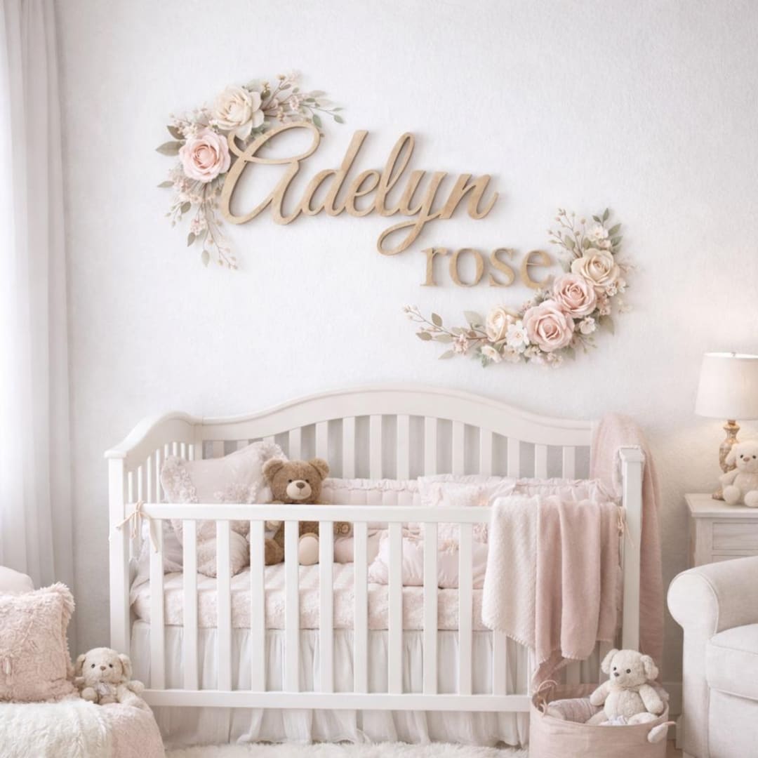 Custom Wood Name Sign, Nursery Decor, Personalized Baby Decor - Etsy