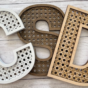 Rattan Letter, Rattan Initial, Rattan Nursery Decor, Rattan Wall Decor, Wall Decor, Nursery Decor, Personalized Gift, Shower Gift,