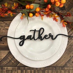 Thanksgiving Place Card, Gather Place Cards, Thanksgiving Place Setting, Thanksgiving Table Decor, Gather Place Setting, Fall Decor