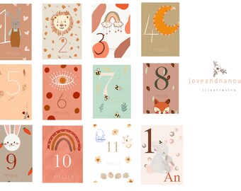 Cartes Etapes Bebe Etsy Cartes Etapes Bebe Etsy