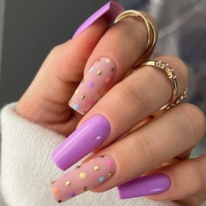 Confetti nails | Gel press on nails