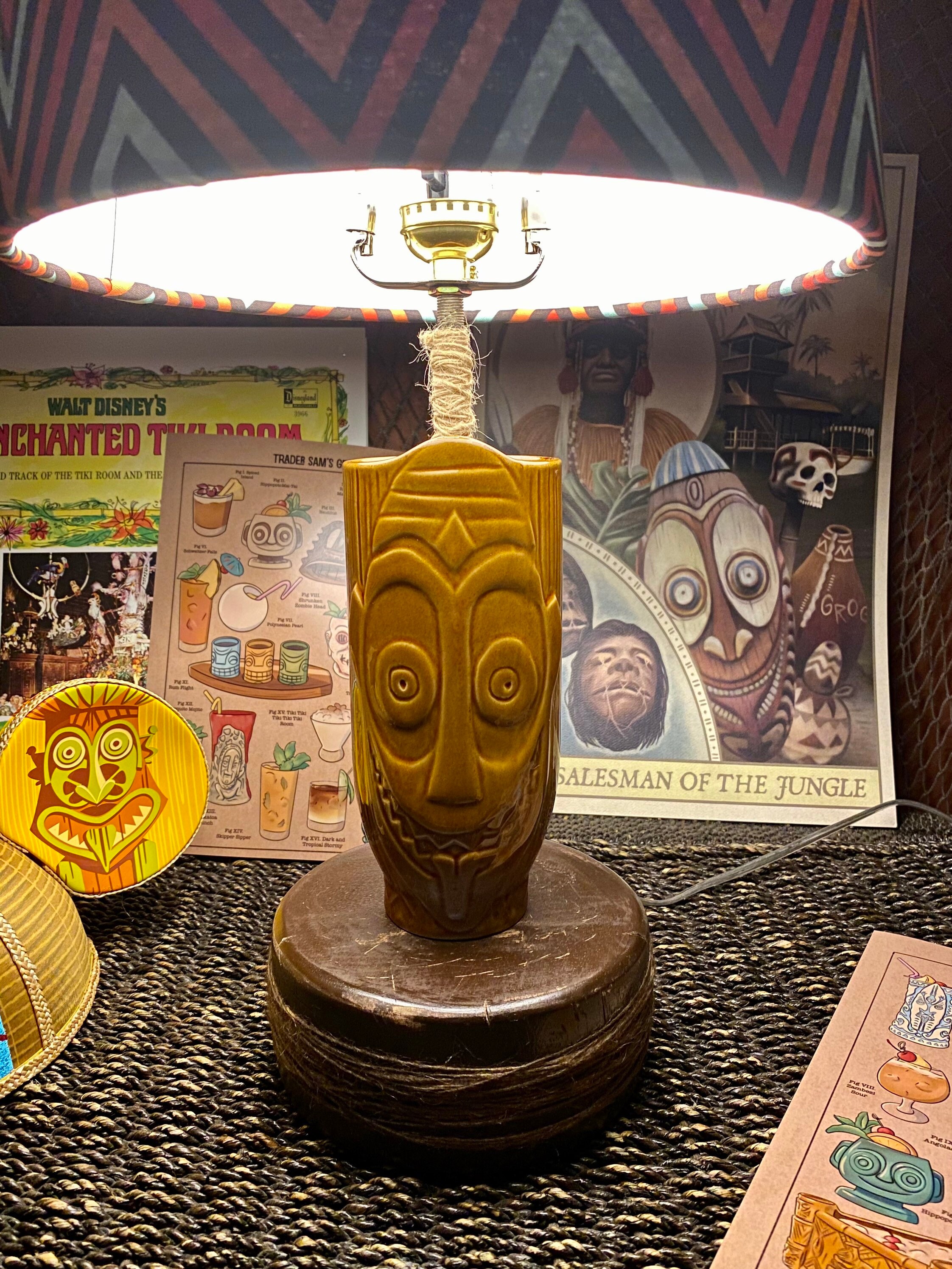 Disneys Polynesian Resort Tiki Mug Lamp Etsy