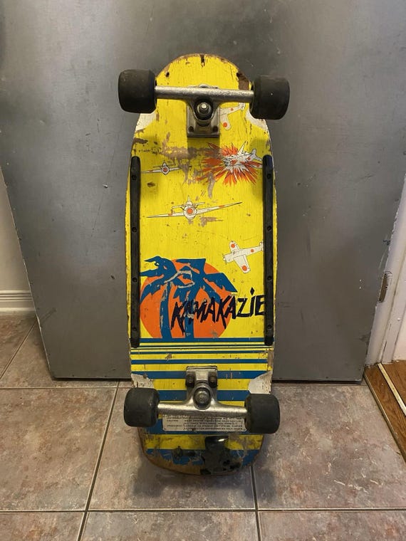 Vintage 1980s Skateboard KAMIKAZE Action Sports Original Deck