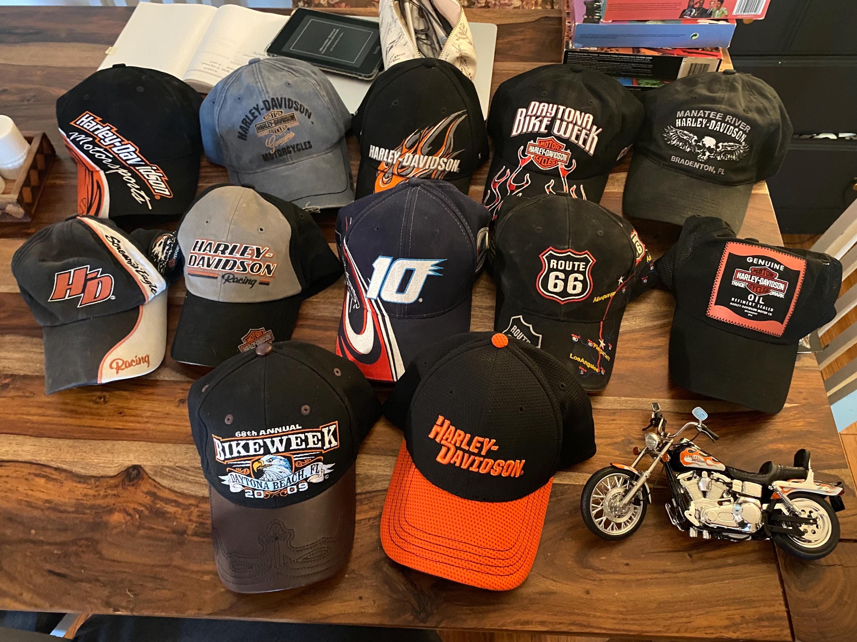 Harley Davidson Embroidered Trucker Hat Cap Made in USA Biker Motorcycle Racing Harley-davidson Camo Trucker Hat, Snapback Cap - Etsy main image 4