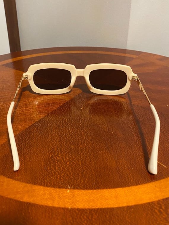 Vintage Inspired Rectangular Sunglasses – Cream C… - image 6