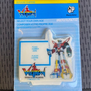 Voltron numeral birthday candle vintage 1984 factory sealed party time rare