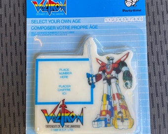 Voltron numeral birthday candle vintage 1984 factory sealed party time rare