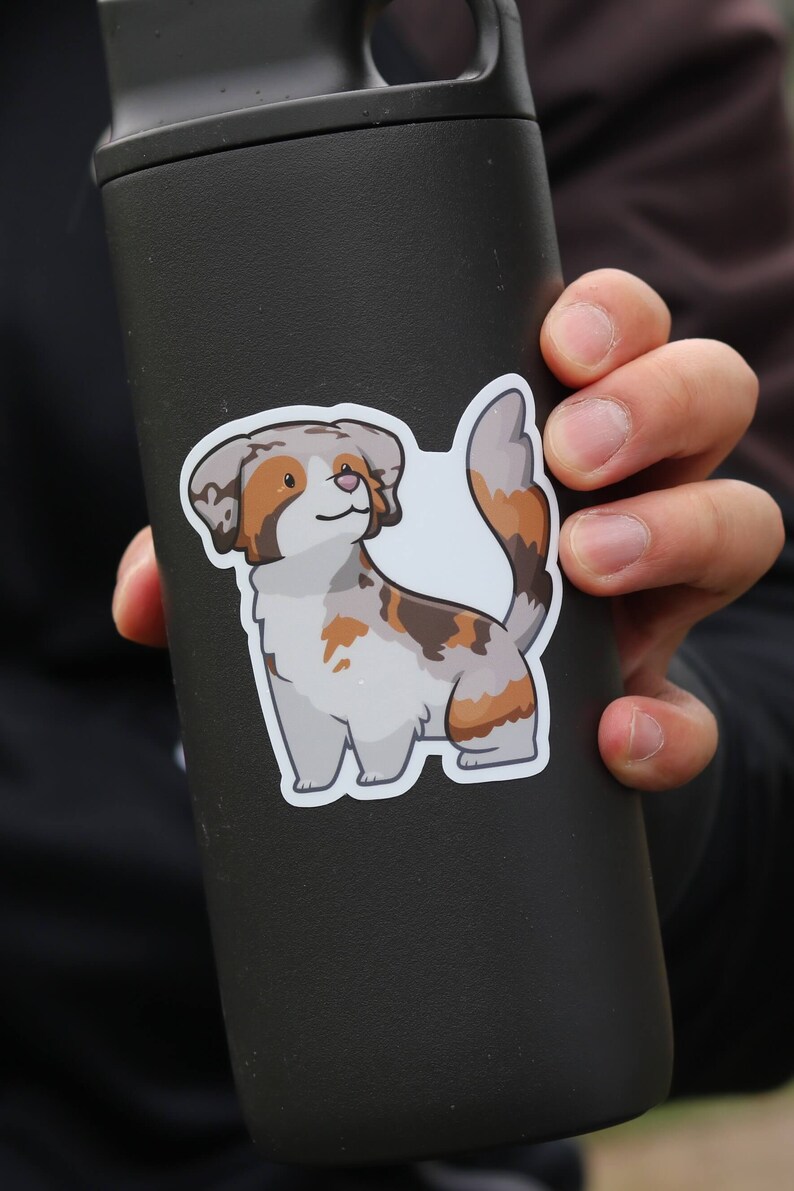 Rsw Sticker Australian Shepherd Dog Sticker | Waterproof, Vinyl and Dishwasher Safe ...