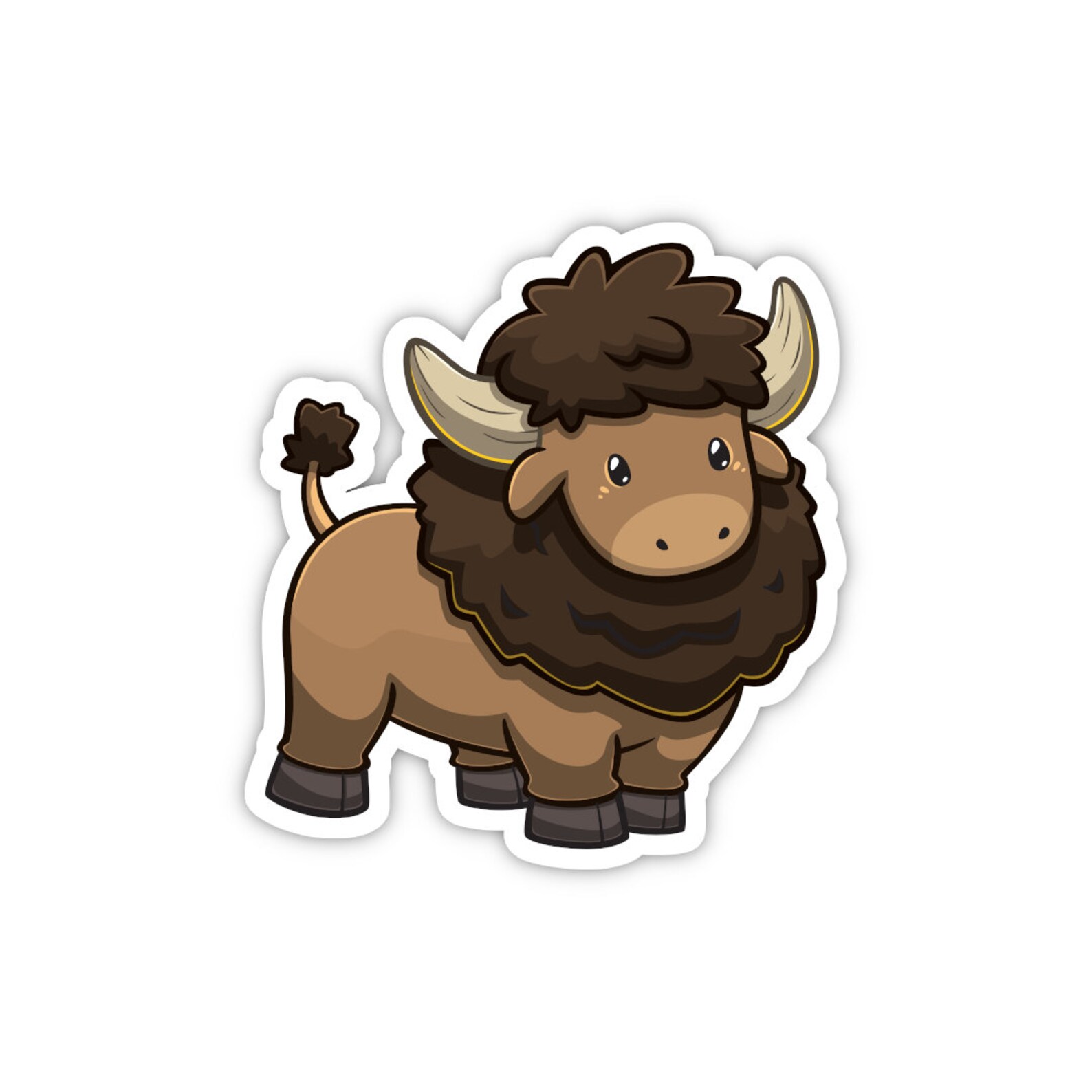 Buffalo Sticker, Cute Animal Bison Decal, Cute Gift Ideas for Teenage ...