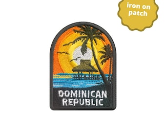 Parche bordado de República Dominicana, parches de viaje