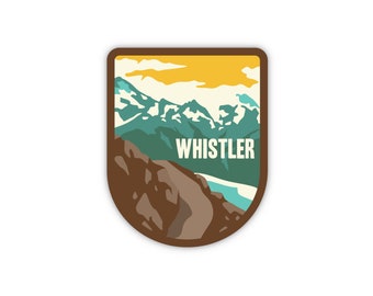 Whistler British Columbia Canada Sticker | City  Stickers | Waterproof, Vinyl and Dishwasher Safe