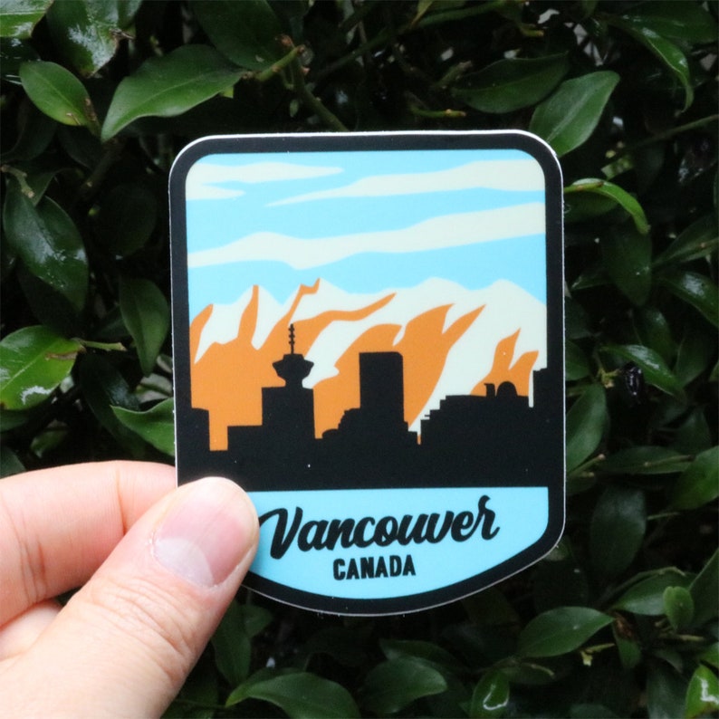Vancouver Sticker City & Travel Stickers Waterproof Vinyl Etsy