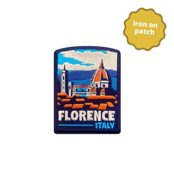 Florence, Italy Embroidered Patch: Travel Souvenir Iron-On Applique