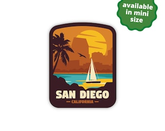 San Diego California Sticker | City & Travel Stickers | Waterproof, Vinyl and Dishwasher Safe | Laptop, Water bottle, Planner, Tumbler