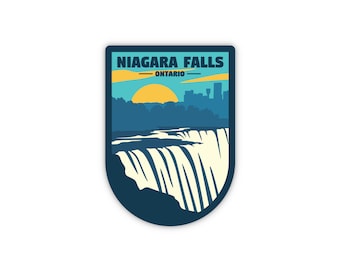 Niagara Falls Sticker, Cute Travel Sticker Laptop, Waterproof Water Bottle Sticker, Dishwasher Safe Sticker, Canadian Province Sticker