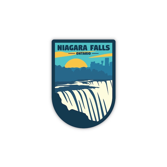 Niagara Falls Sticker, Cute Travel Sticker Laptop, Waterproof Water Bottle Sticker, Dishwasher Safe Sticker, Canadian Province Sticker