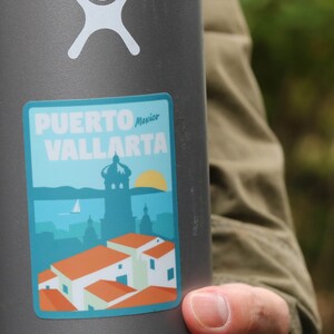 Puerto Vallarta Mexico Sticker | City & Travel Stickers | Waterproof, Vinyl and Dishwasher Safe | Laptop, Water bottle, Luggage, Tumbler image 4