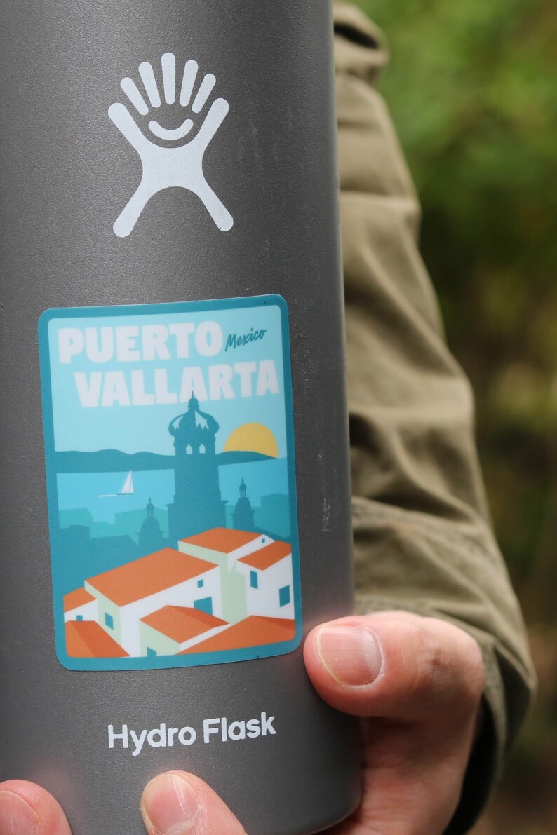Puerto Vallarta Mexico Sticker | City & Travel Stickers | Waterproof, Vinyl and Dishwasher Safe | Laptop, Water bottle, Luggage, Tumbler image 4