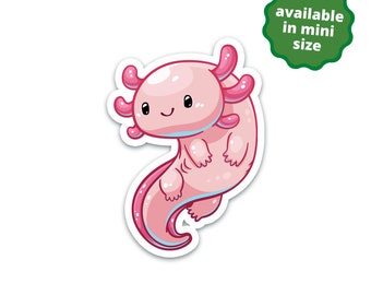 Axolotl Sticker | Cute Animal Stickers | Waterproof, Vinyl and Dishwasher Safe | Laptop, Water bottle, Hydro Flask, Tumbler Decal