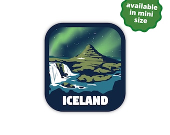 Iceland Sticker | City & Travel Stickers | Travel Gifts For Women | Presents for Travelers | Small Stickers For Laptop, Water Bottle