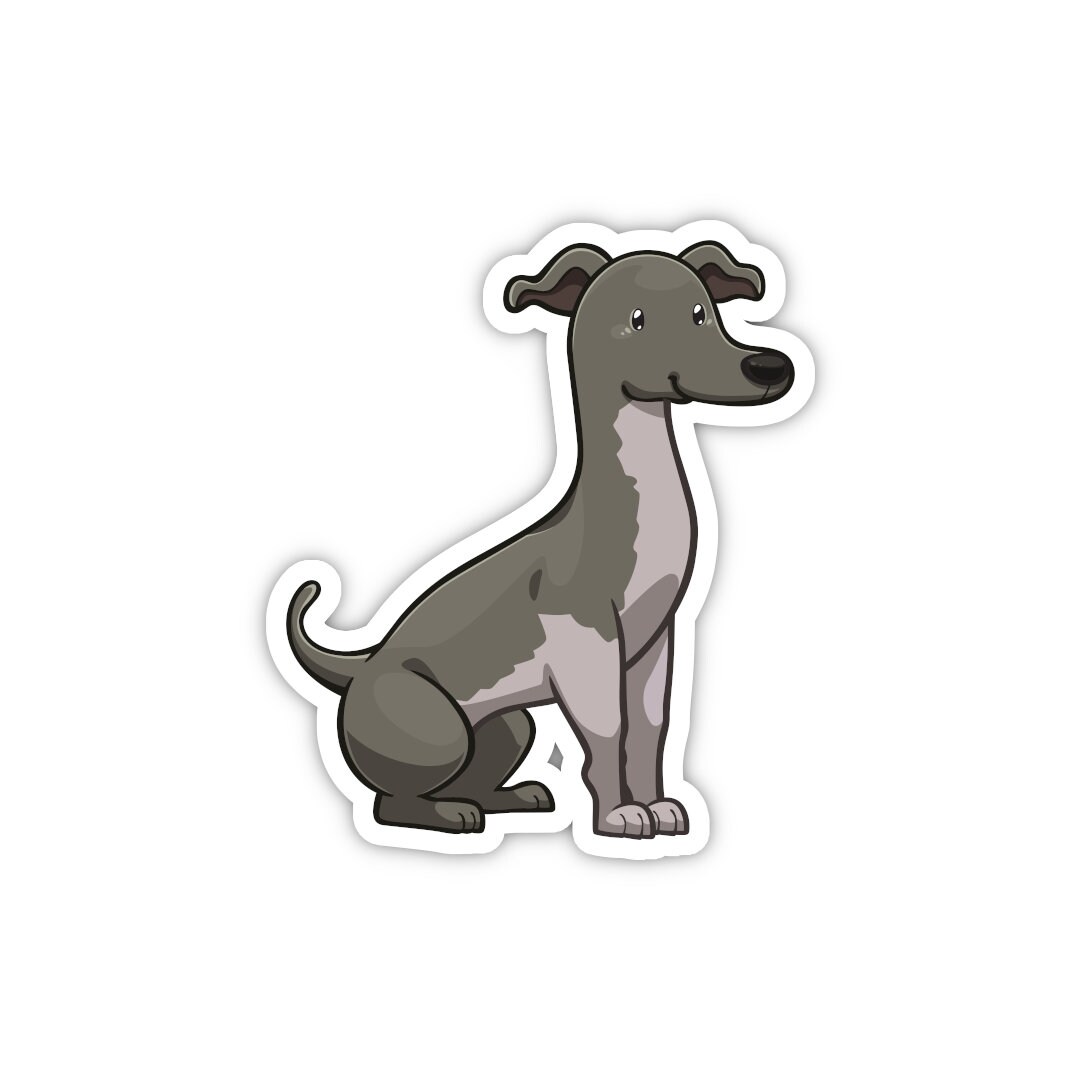 Greyhound Sticker, Cute Puppy Dog Sticker, Waterproof Vinyl Sticker ...
