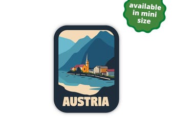 Austria Sticker | City & Travel Stickers | Waterproof, Vinyl and Dishwasher Safe | Laptop, Water bottle, Luggage, Tumbler