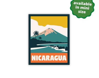 Nicaragua Sticker, Waterproof Travel Sticker Luggage, Vinyl Stickers For Laptop, Water Bottle Travel Decal, Dishwasher Safe Sticker