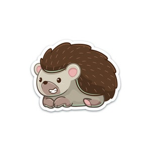 Hedgehog Sticker, Cute Stickers For Water Bottle, Hedgehog Vinyl Stickers, Fun Small Animal Stickers For Kids, Waterproof Vinyl Sticker